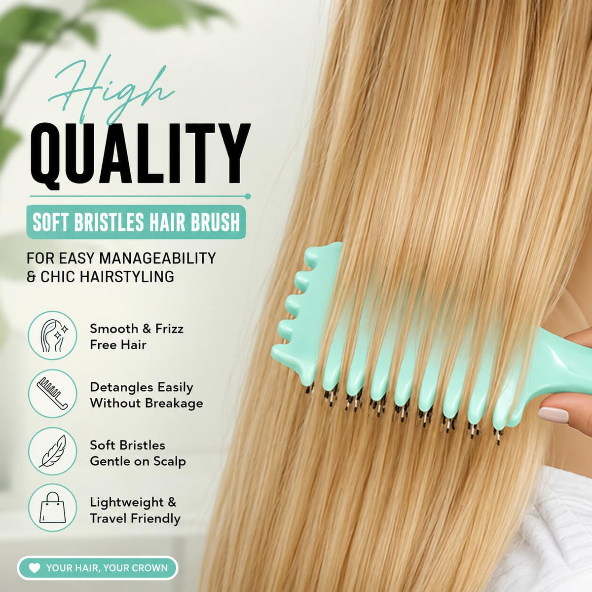 Curl Detangler Hair Brush Comb PACK OF 1